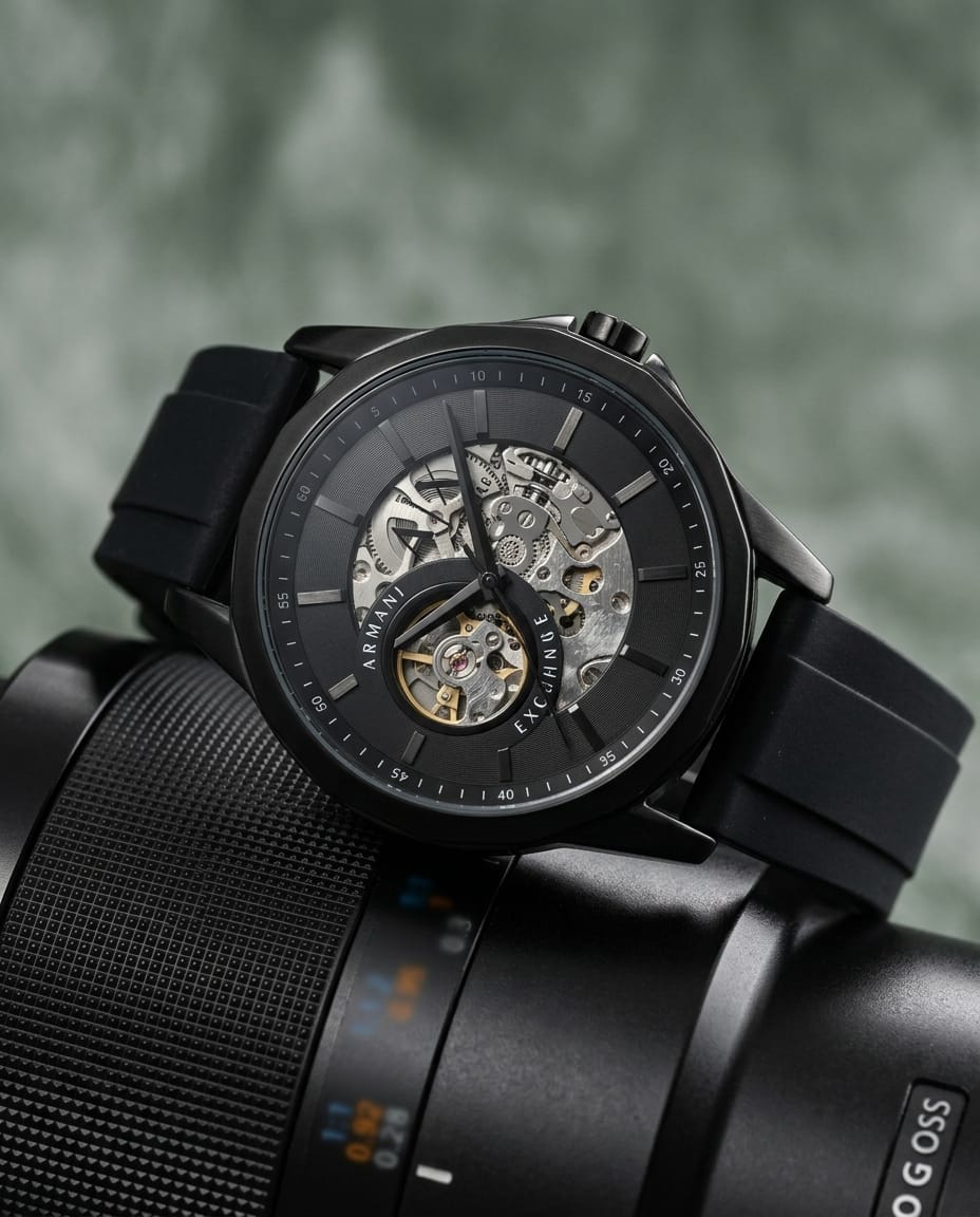 EMPORIO ARMANI MECCANICO AUTOMATIC SILICON BELT