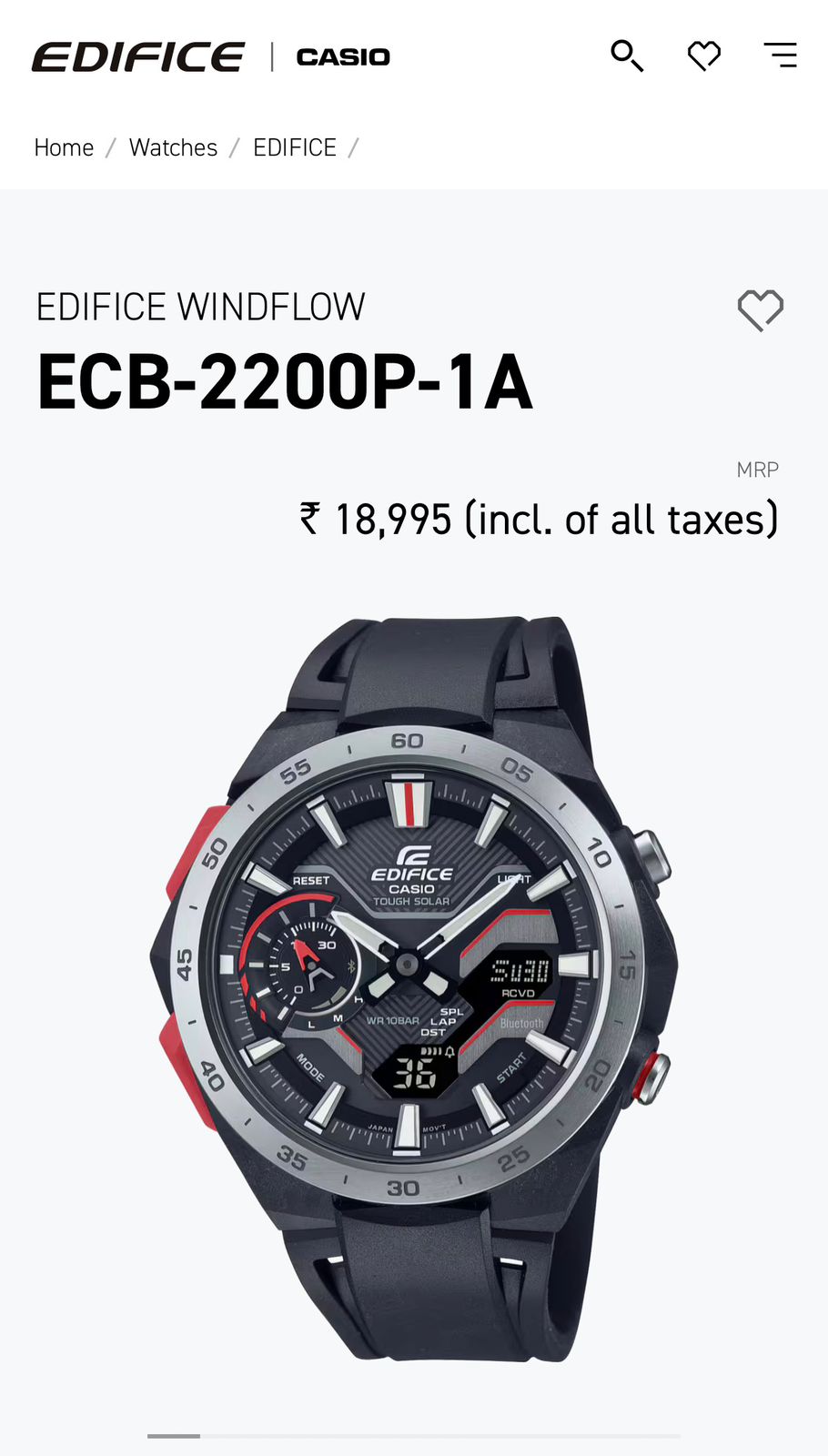 EDIFICE CASIO TOUGH SOLAR