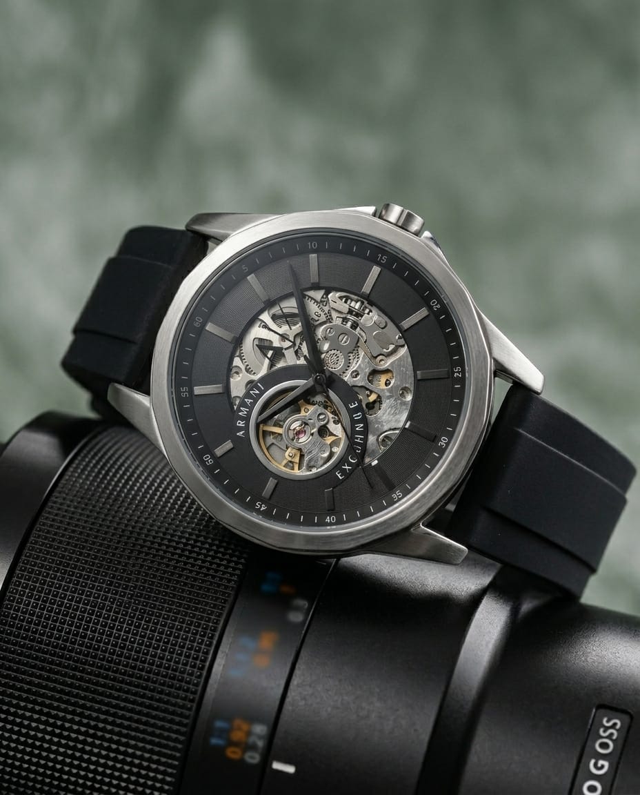 EMPORIO ARMANI MECCANICO AUTOMATIC SILICON BELT