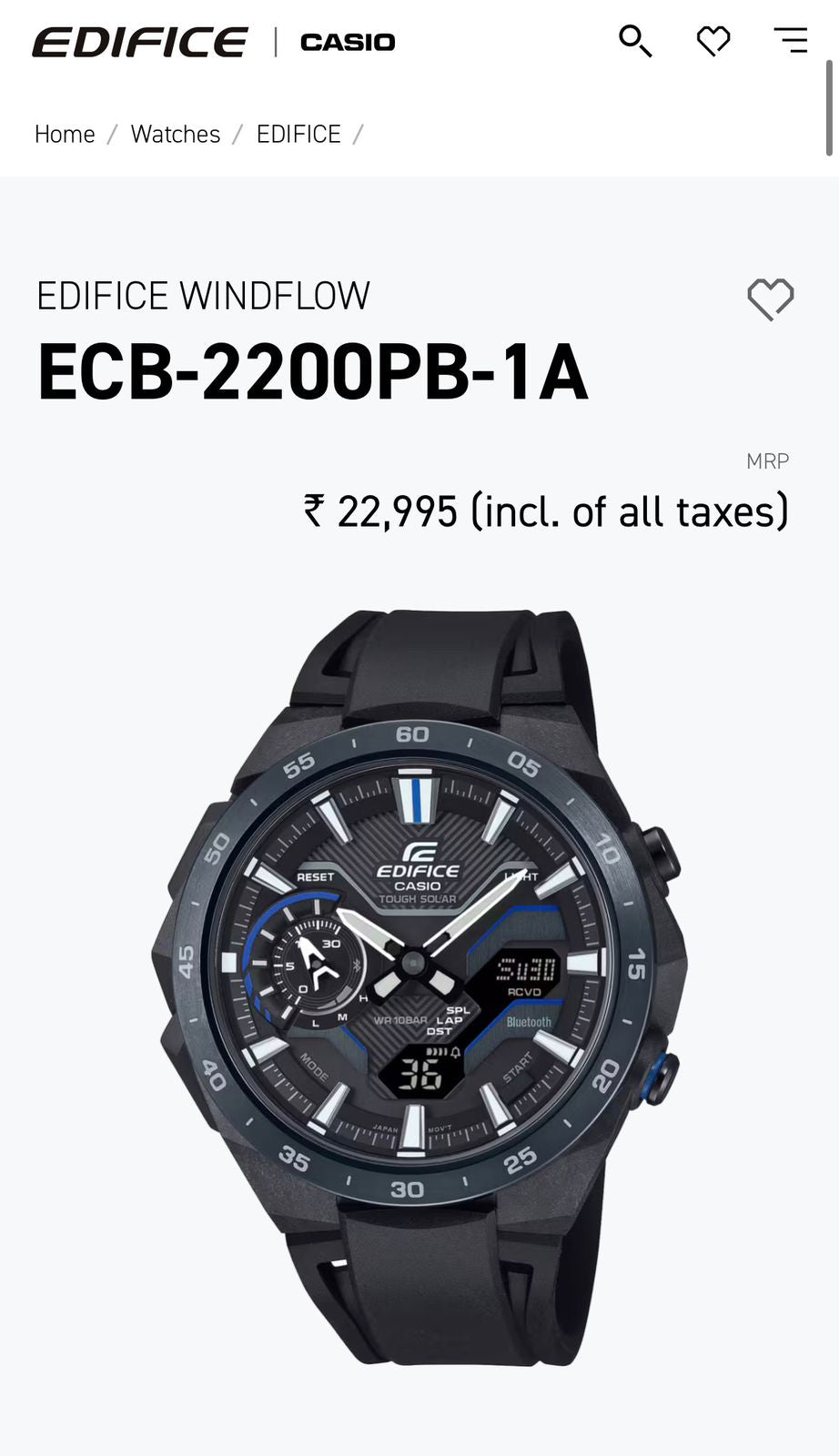 EDIFICE CASIO TOUGH SOLAR